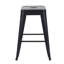 4 tabourets de bar en métal sans dossier de 4 po noir mat, comptoir de 24 po, détachables, assemblage facile, capacité de charge élevée, idéal pour la salle à manger et tabourets de fer de 24 po de hauteur, 4 tabourets imperméables, antirouille et non
