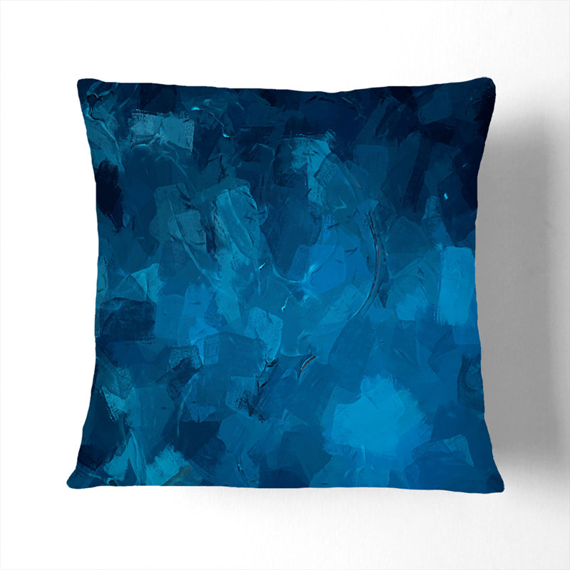 Abstract Square Throw Cushion, 40cm H x 40cm W x 15cm D, White