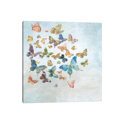 Beautiful Butterflies V3 Sq Light by Danhui Nai - Wrapped Canvas Gallery-Wrapped Canvas Giclée