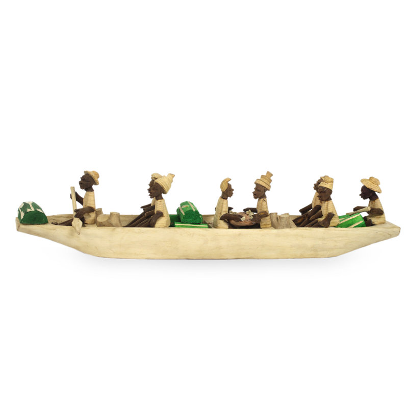 Sculpture en bois Laurierville bateau des Huit