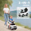 AIYAPLAY Land Rover Discovery Licensed Ride On Car 2-in-1 Push Car White