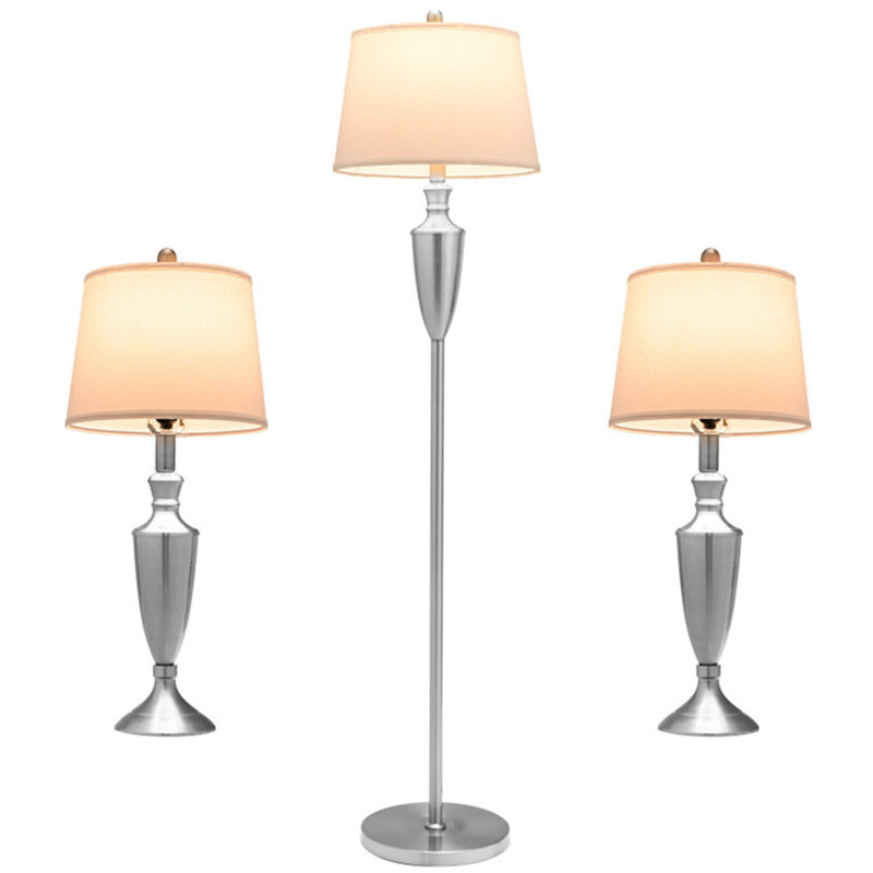 Ensemble de lampes sur pied et de table 3 pièces Jaban