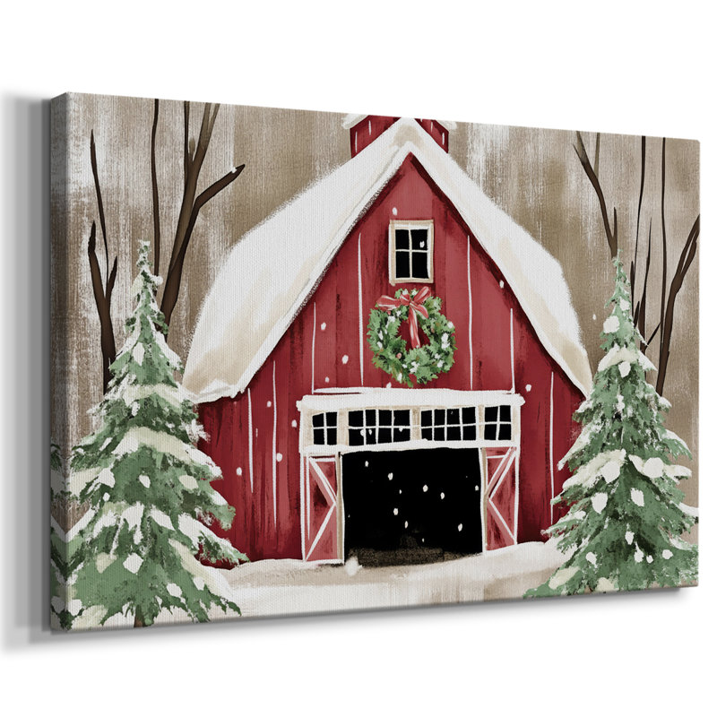 Art de vacances de Noël III - toile tendue avec châssis-XXXII, H 40 po x l 60 po