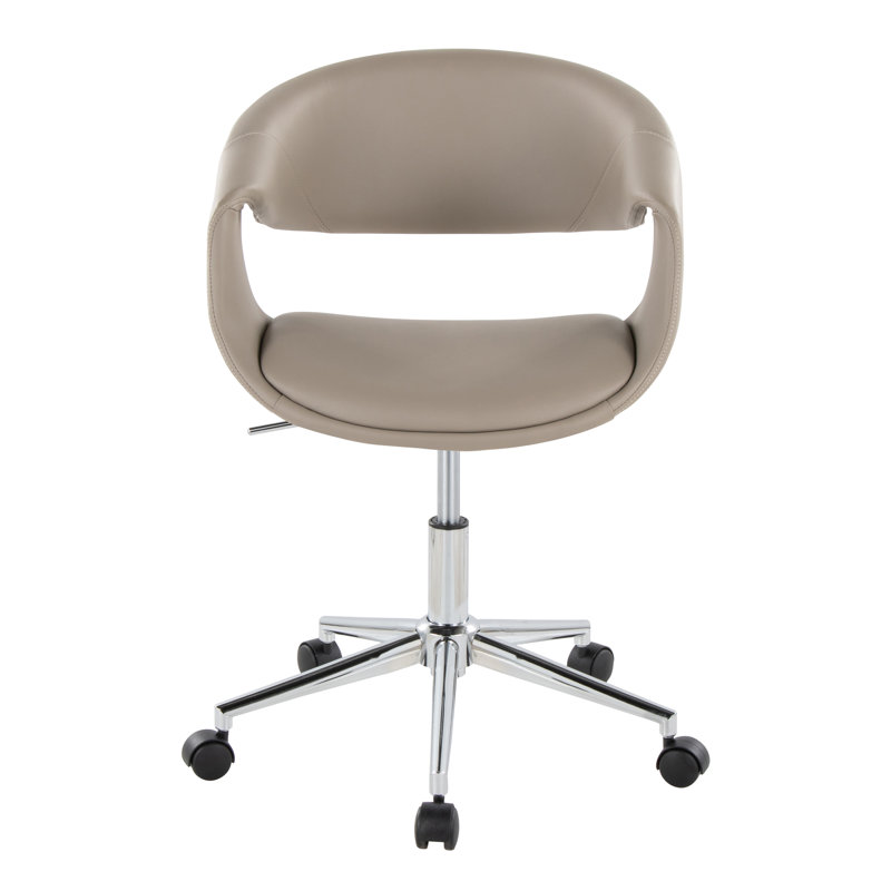 Arshad Upholstered 5-Star Task Chair, Light Gray