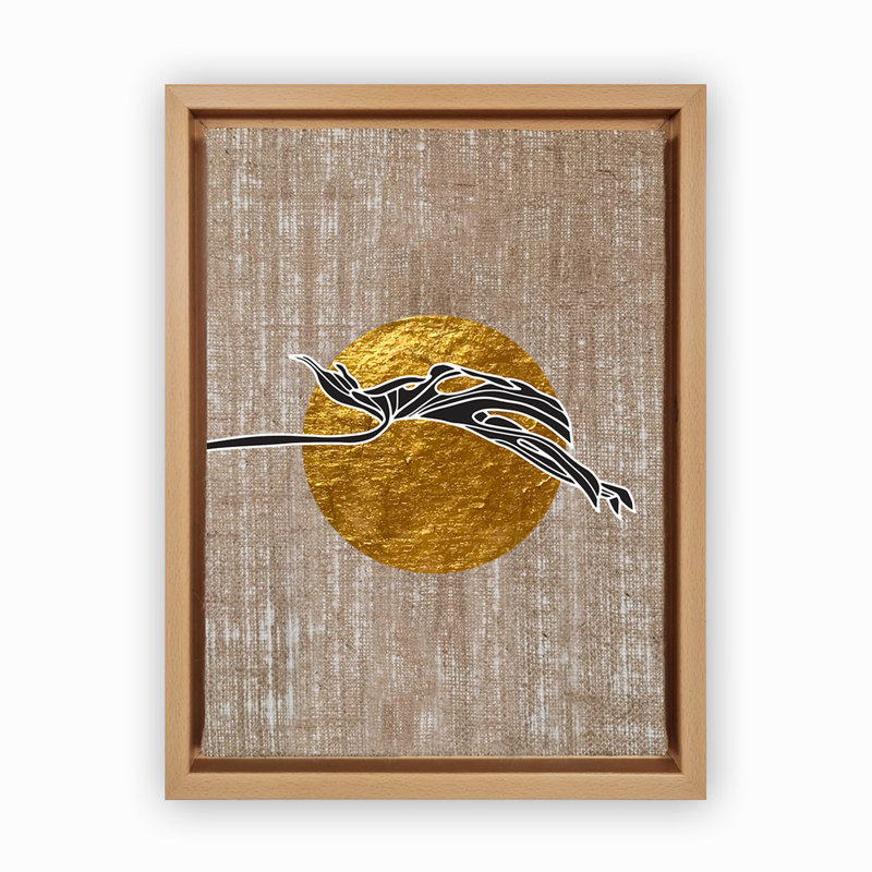 Peinture décorative sur toile, H 26 po x l 18,1 po, Bois