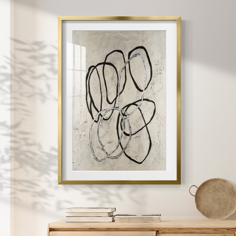 Disengage II -Framed Print, 25.5" H x 17.5" W, Gold