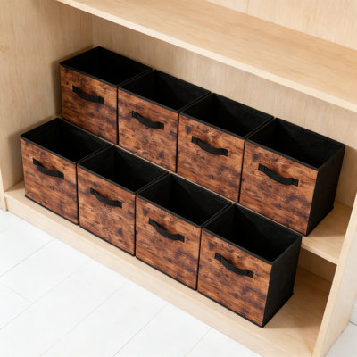Foldable Fabric Storage Cubes With Handles, Storage Bins For Shelves, Closet, Cabinet Organizer, Collapsible Decorative Storage Boxes