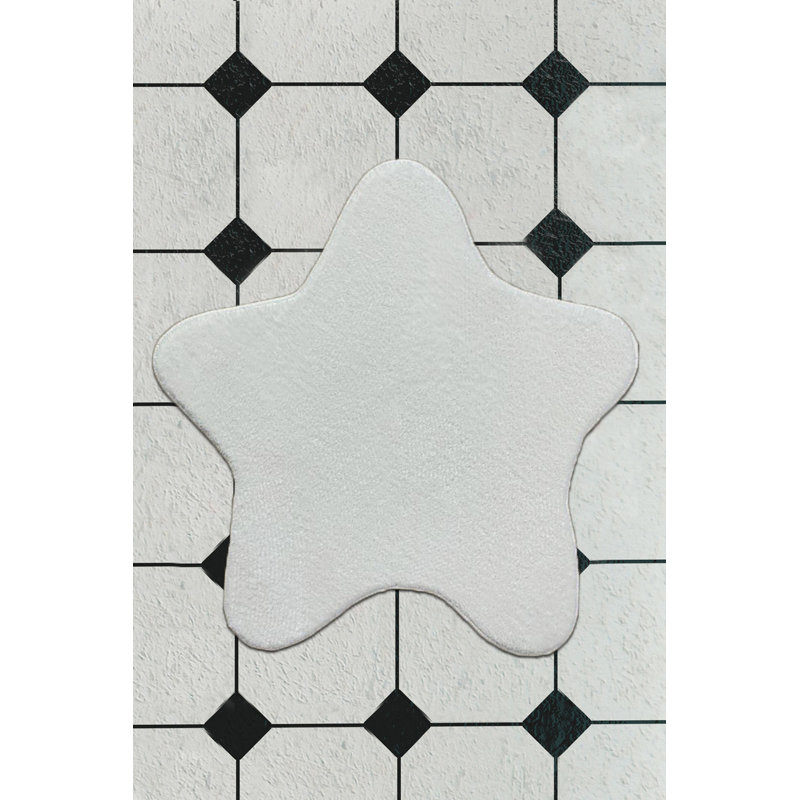 Tapis de bain Aunah, Blanc