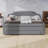 Space Efficient Upholstered  Daybed,with LED Belt Trundle and Three Storage Drawers-129754354