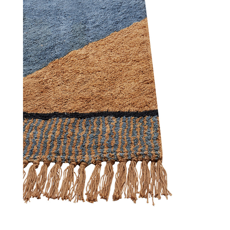 Amarpal Striped Cotton Hand Tufted 140cm X 200cm Area Rug