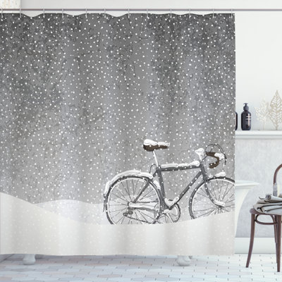 Shower Curtain with Hooks Included