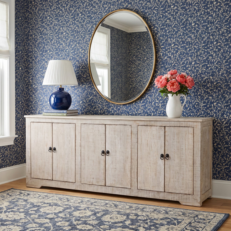 Tamarindo 83'' Sideboard, 32" H x 83" W x 18" D, Light Warm Wash, 6