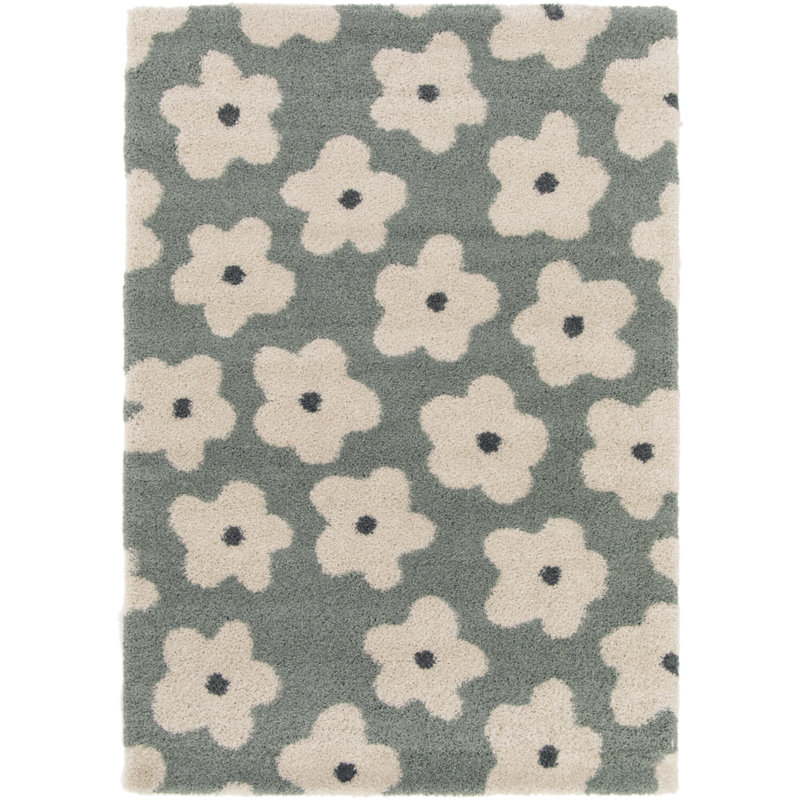 Adalynne Floral Area Rug, Rectangle 80 x 150 cm