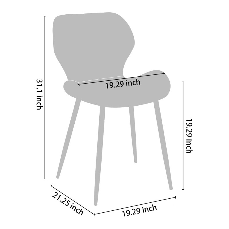 Jonneke 19.29'' H Velvet Upholstered Side Chair, Green, Black