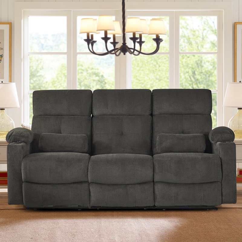 Desjon 80.7" Upholstered Power Reclining Sofa