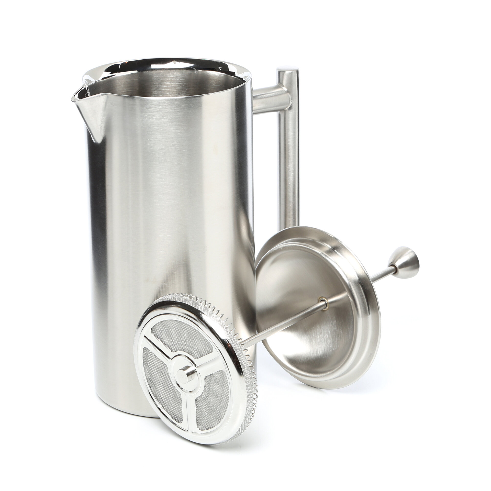 Frieling French Press - Double Wall, Stainless Steel with with Dual Screen
