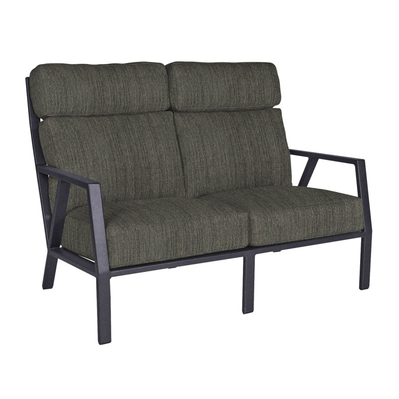 Aris Outdoor 2 - Seat Loveseat, Flagship Stone Sunbrella®, Graphite