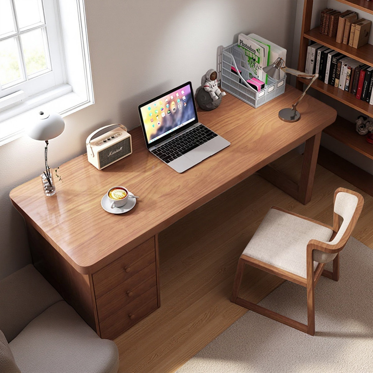 Ebern Designs Modern Versatile Rectangular Pine Wood Desks - Wayfair Canada
