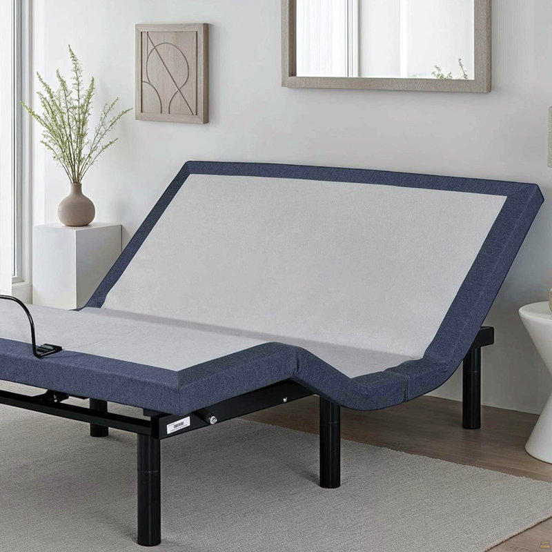 Twin XL Adjustable Bed Base With Massage And Head And Foot Position Adjustments
