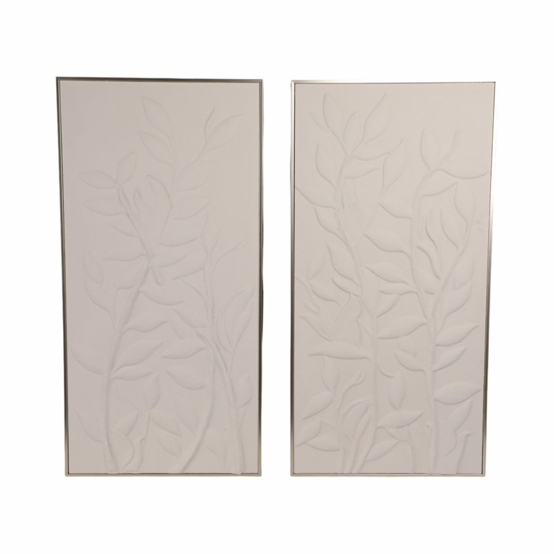 Set Of 2 25X49 Pavant Dimensional Plaster Art