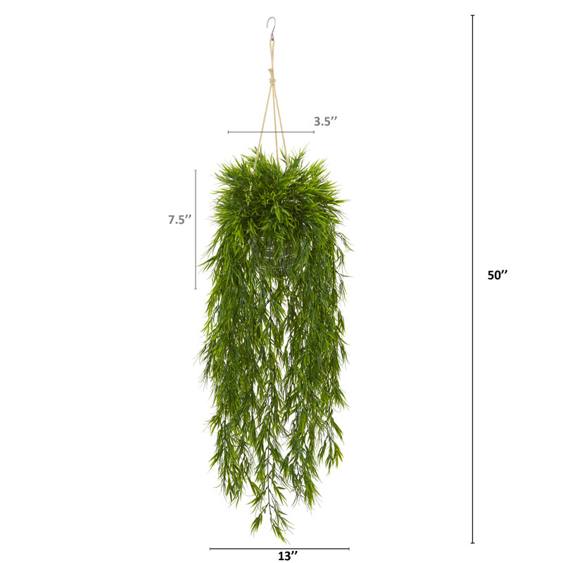 50'' Faux Bamboo Plant in Metal Planter
