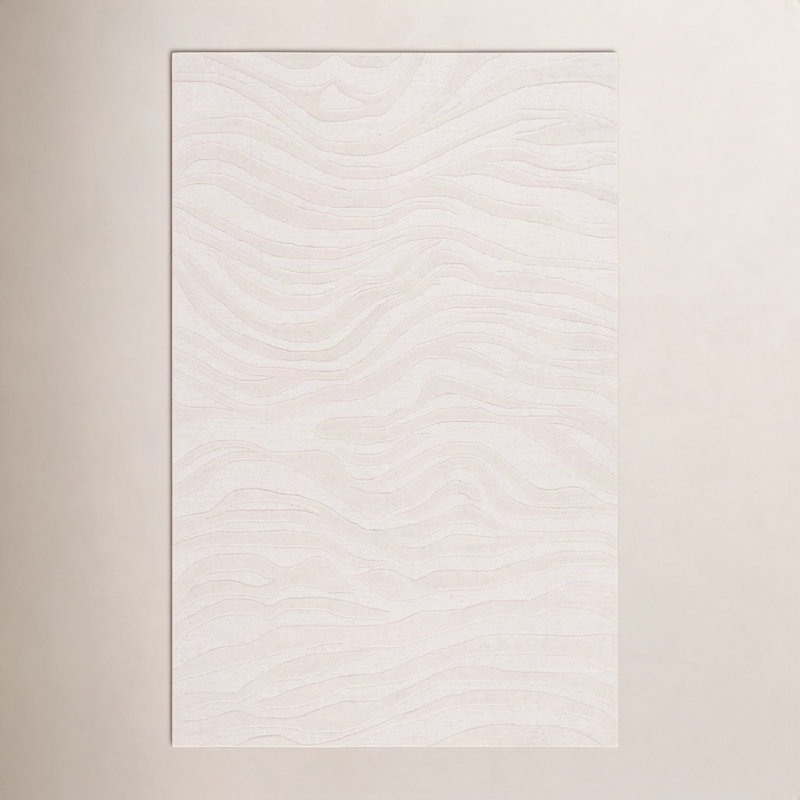 Tapis en laine touffeté à la main Burleson, Rectangle 6 pi x 9 pi
