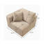 Chaises d'appoint peu encombrantes, chaise de sol moderne en velours côtelé Camel