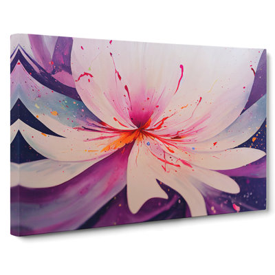 Carnation Flower Splash Vol.3 Abstract - Wrapped Canvas
