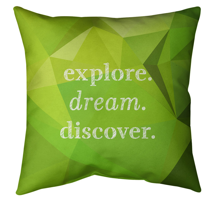 Coussin de sol, 28 po x 28 po, Vert / blanc