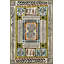 Tapis décoratif moderne multicolore à motif floral frangé