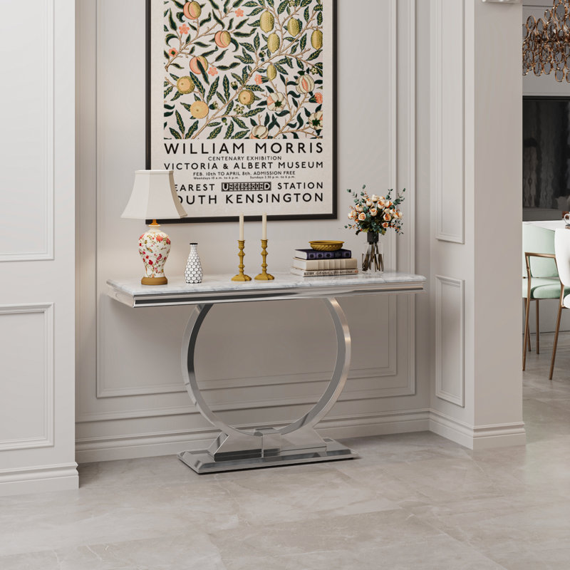 Dayra Console Table, Grey/Silver