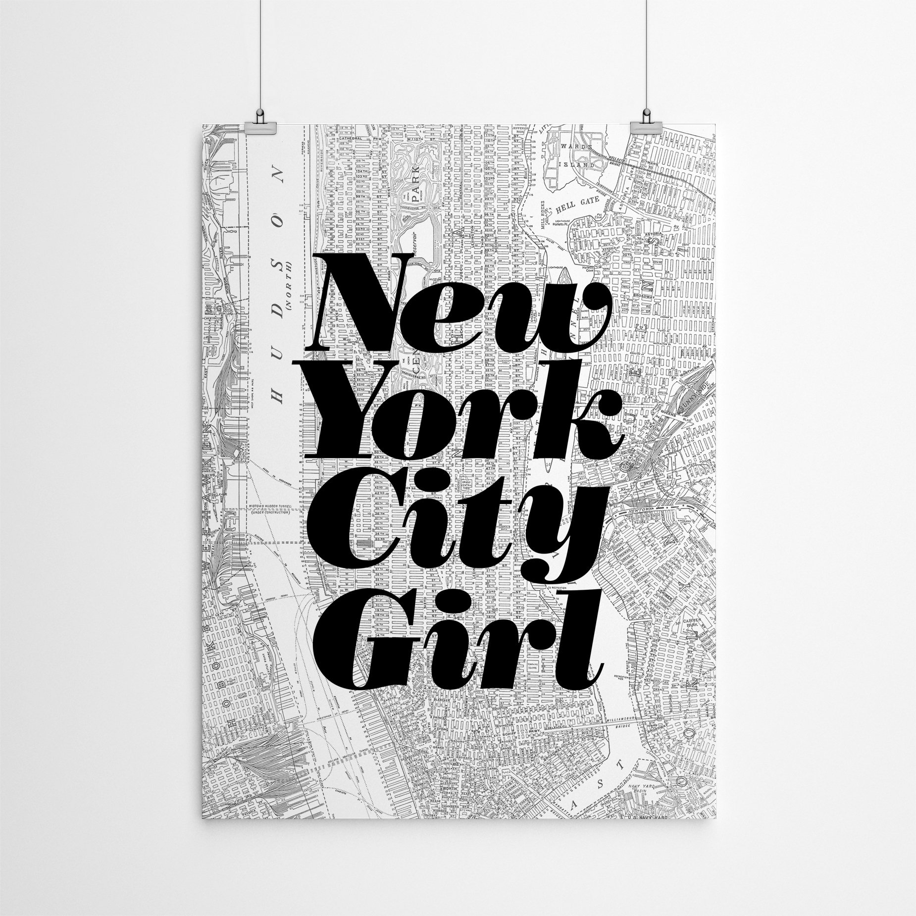 Maturi New York City Girl By Motivated Type Poster Art Print Uk 1309