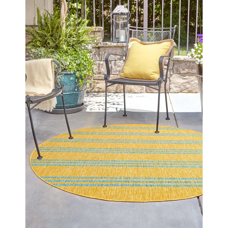 Tapis d'extérieur Jill Zarin Anguilla, Rond 6 pi 7 po