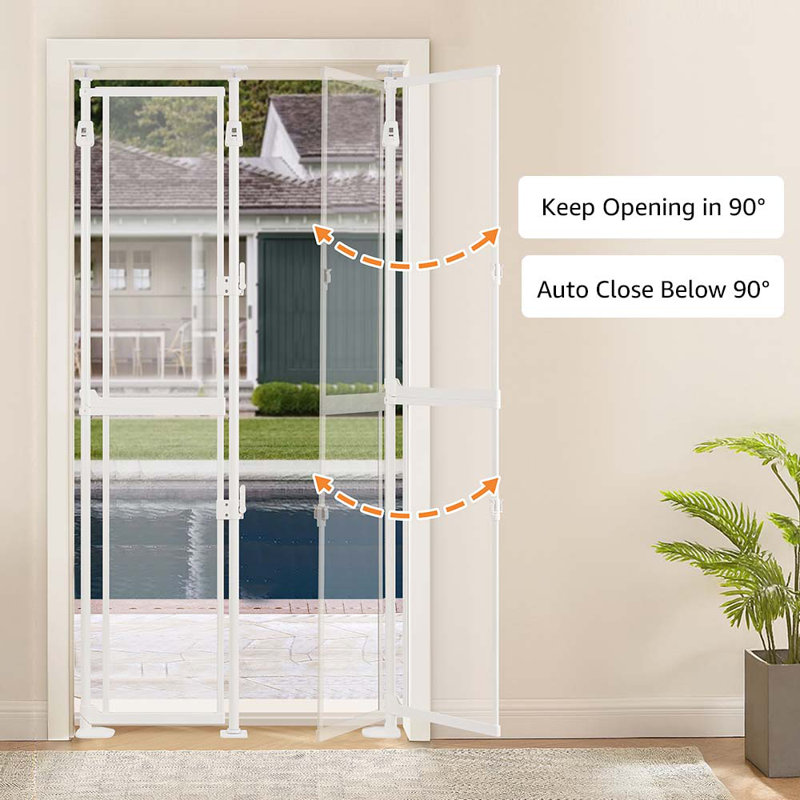 Barrière transparente pour chat, d'une hauteur de 75 à 98 po et réglable de 36,2 à 37 po