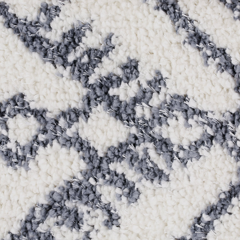 Melody Moroccan Synthetic Shag Area Rug, Rectangle 120 x 160cm