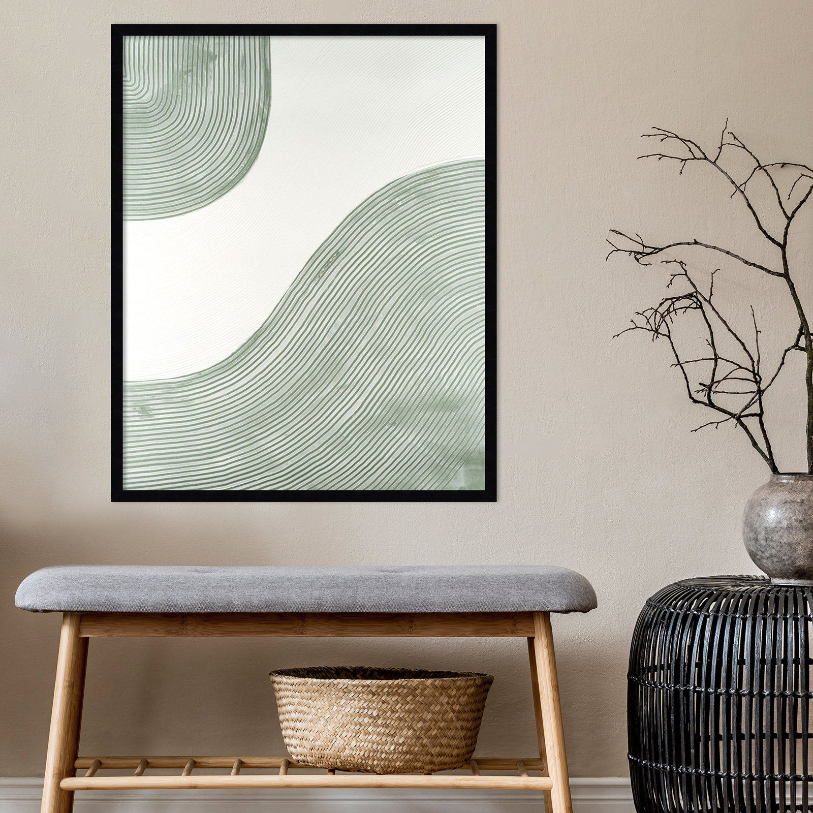 Get Going by Vanna Lam, Black, 33" H x 27" W x 1" D