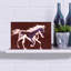 Cheval bleu galopant, impression abstraite, cheval moderne-129970520