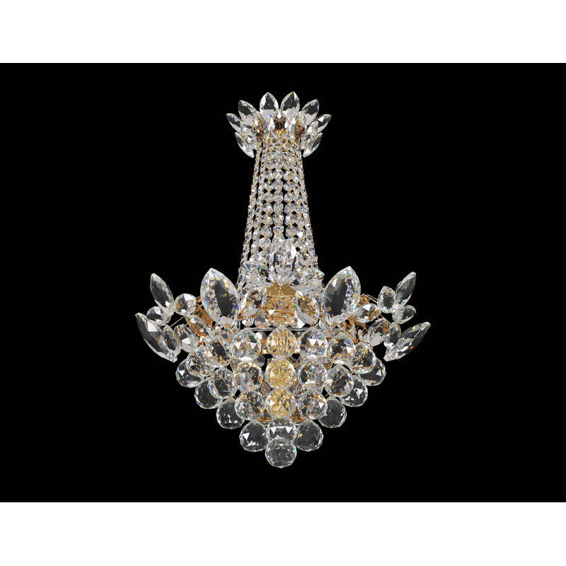 Treviso 3 LT 18k Gold/Clear Wall Sconce Allegri