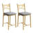 Bar Stools Set, Counter Height Bar Stools With PU Upholstered Seat-1793219898