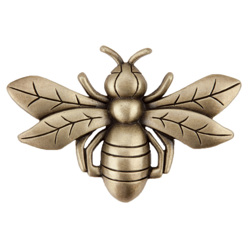 Poignée abeille, Laiton antique