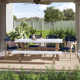 Fleur 74'' Rectangular 7 - Person Outdoor Dining Set