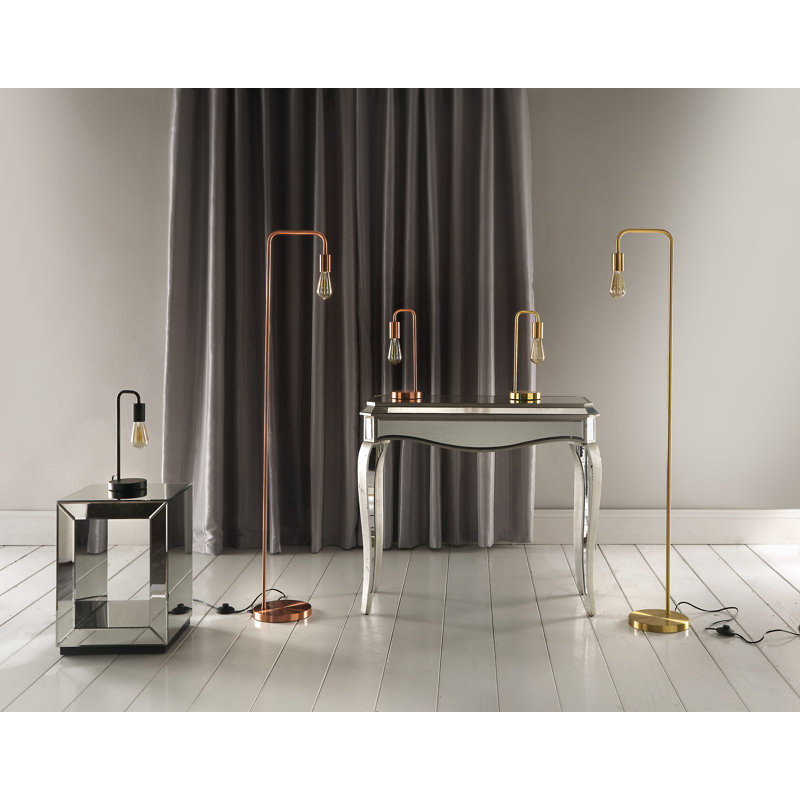 Price 146cm Arched Floor Lamp, Brushed Copper