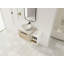Meuble-lavabo flottant de 36 po au design moderne avec lavabo d'art en céramique, dalle de pierre plate et petites tablettes de rangement, porte à fermeture douce, ensemble KD-1613077090