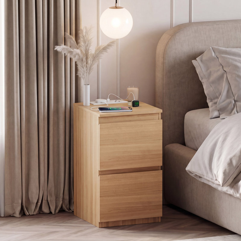 29.5 cm W Bedside Table, Pine