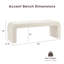 Banc rembourré à cascade 42 po Steve Bouclé-98876914-98876915