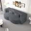 Canapé-lit moderne avec 2 coussins, canapé-lit convertible en tissu rembourré de mousse, matelas pliant double de 15 po pour le salon, lit d'invité, salle de jeux, sans assemblage requis, gris-1983156802