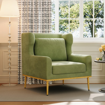 Chaise avec accoudoirs moderne en velours et fauteuil de lecture pour canapé, salon, chambre à coucher ou coin lecture