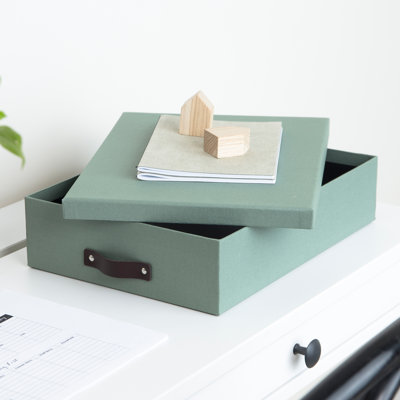 Bigso Oskar Canvas Fiberboard Document Letter Box