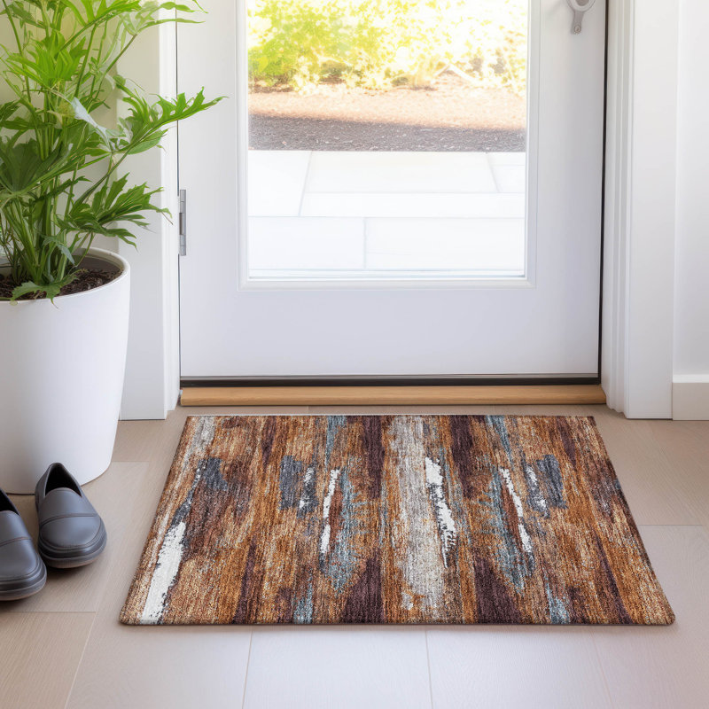 Tapis rectangulaire Aleighna avec envers antidérapant, Rectangle 1 pi 8 po x 2 pi 6 po