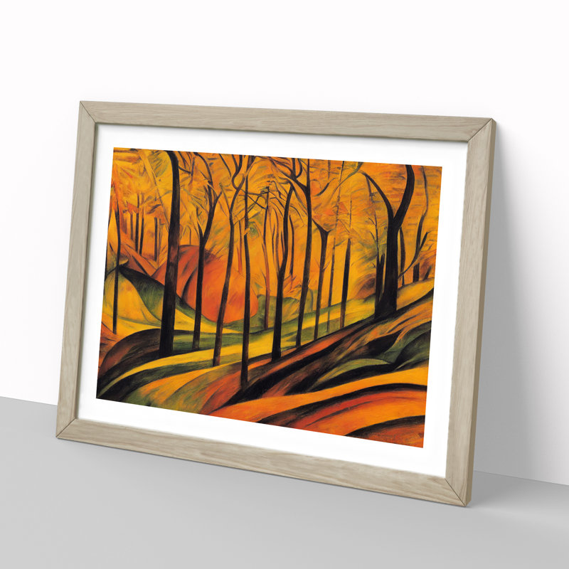 Ethereal Autumn Forest - Framed Print, 34cm H x 46cm W x 2cm D, Oak